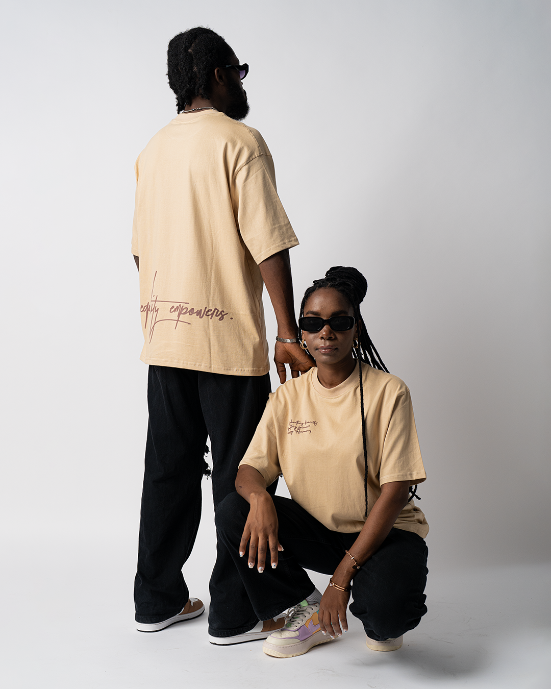 Emperor Oversized beige T-Shirt